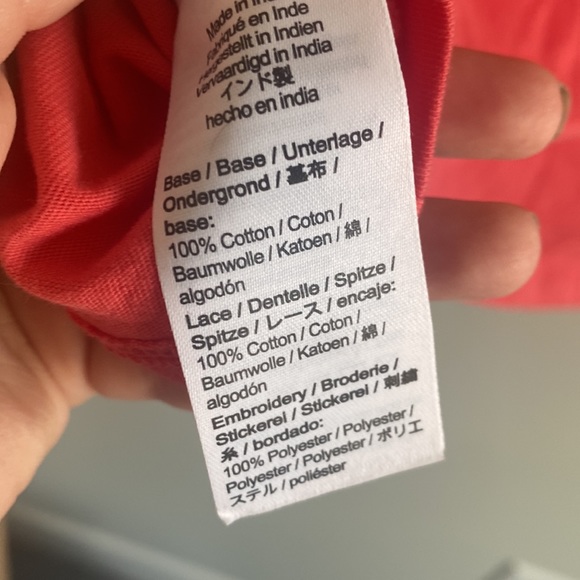 J Crew Red Eyelet Embroidered Tank Top Sz Medium - Picture 6 of 7